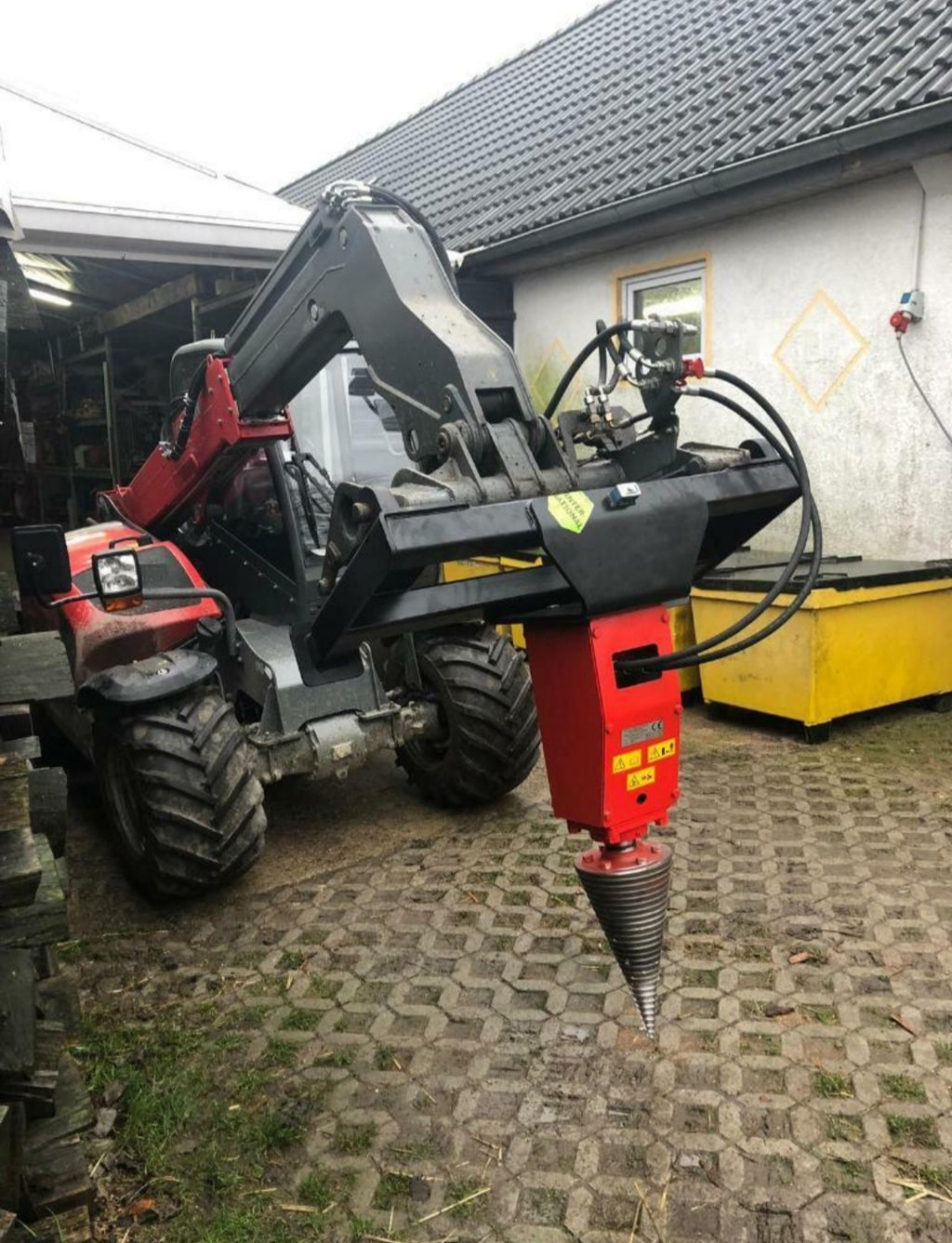 Splitter LM Model 800 ccm (45 kW) cone ø200x400 mm with Euro hitch for Tractor or Loader