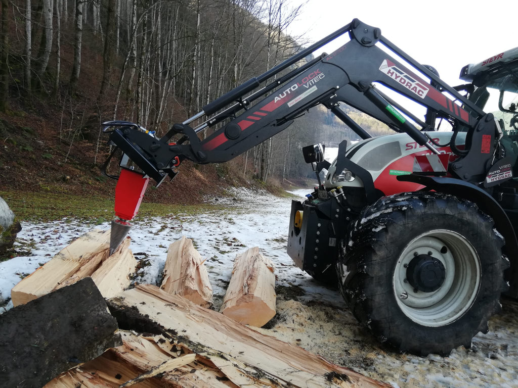 Splitter LM Model 800 ccm (45 kW) cone ø200x400 mm with Euro hitch for Tractor or Loader