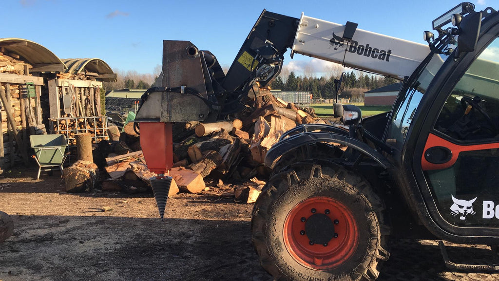 Splitter LM Model 800 ccm (45 kW) cone ø200x400 mm with Euro hitch for Tractor or Loader