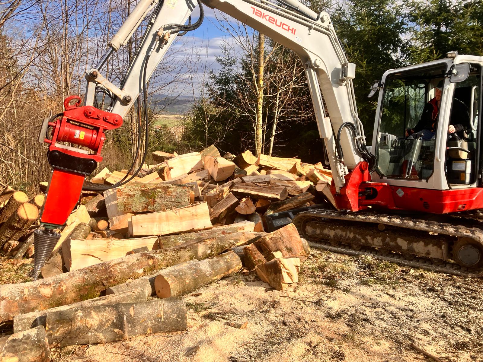 Kegelspalter LM Modell 800 cm³ (45 kW) Kegel ø260x500 mm