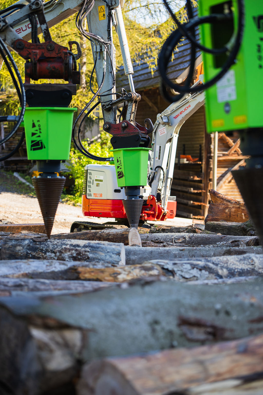 Kegelspalter Modell PRO3 1.100 cm³ (65 kW) Kegel ø300x550 mm