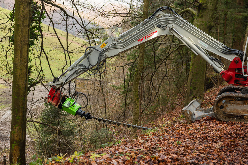 Erdbohrer ø350 x 1.000 mm mit Verlängerungsoption mit Widia Spitze